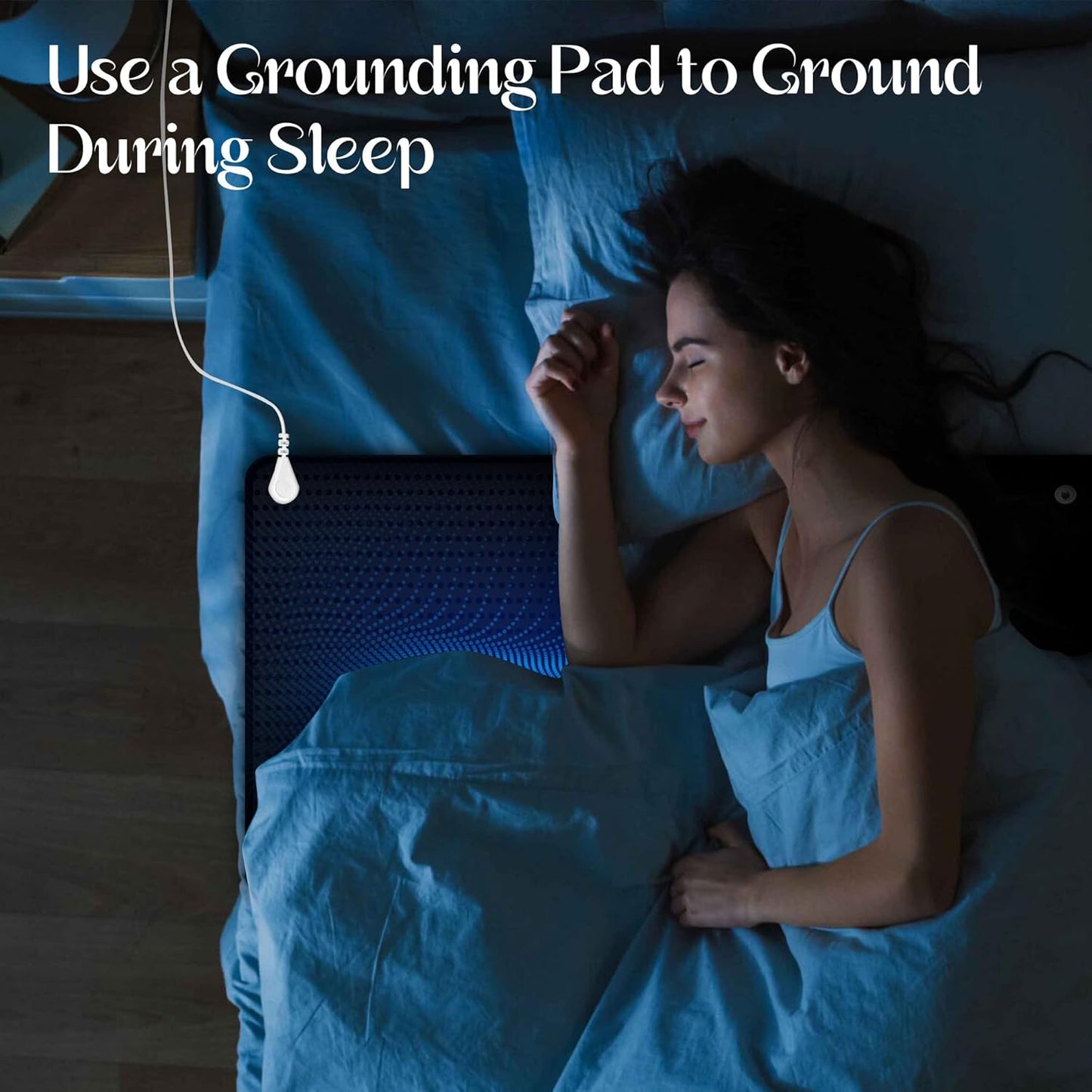 Grounding Mat for Bed, Enjoy the Grounding Effect Indoors, for Better Sleep, Pain and Stress Relief, Grounding Mat Set Comes with Grounding Cord, 27''×78''